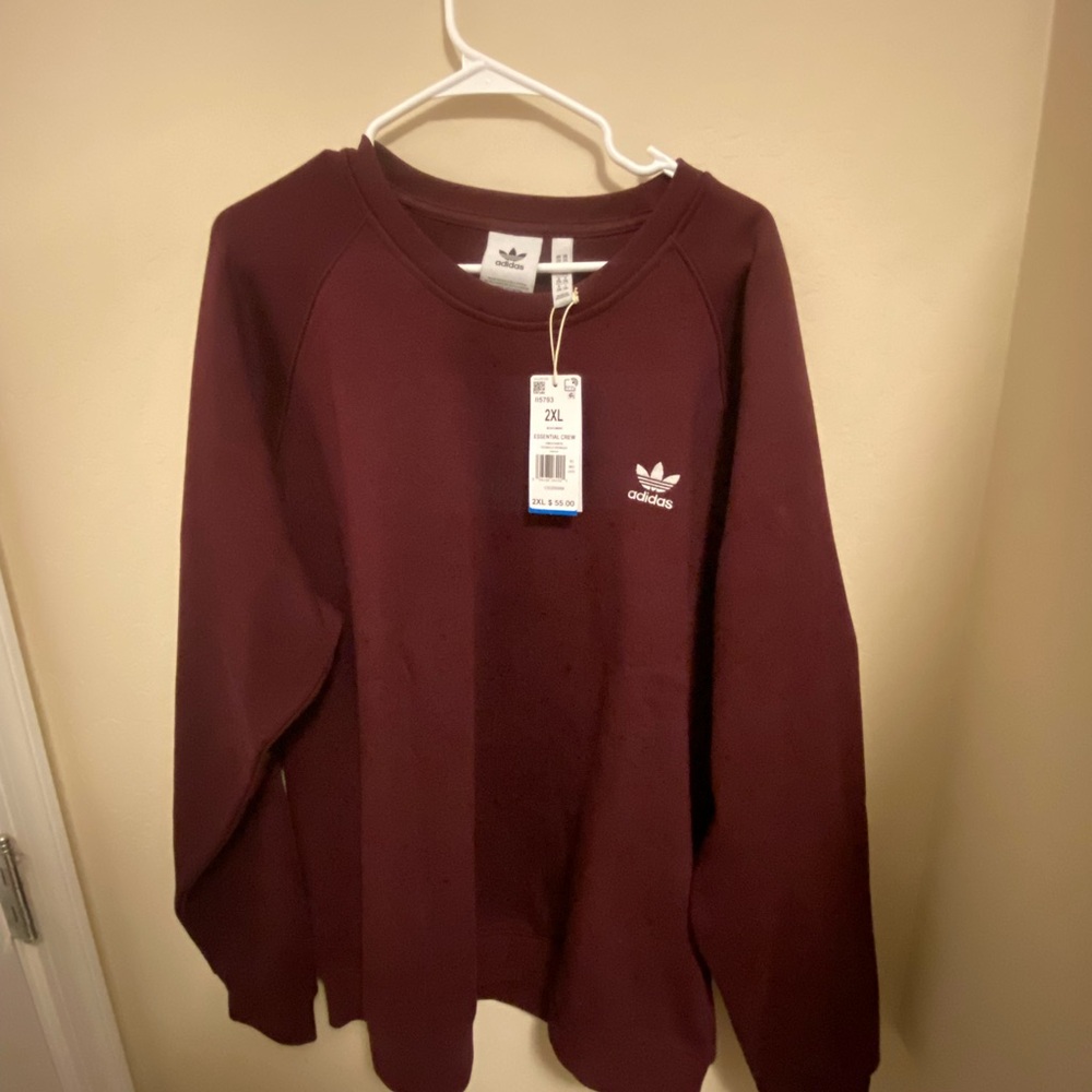 Adidas Men's Burgundy Sweater